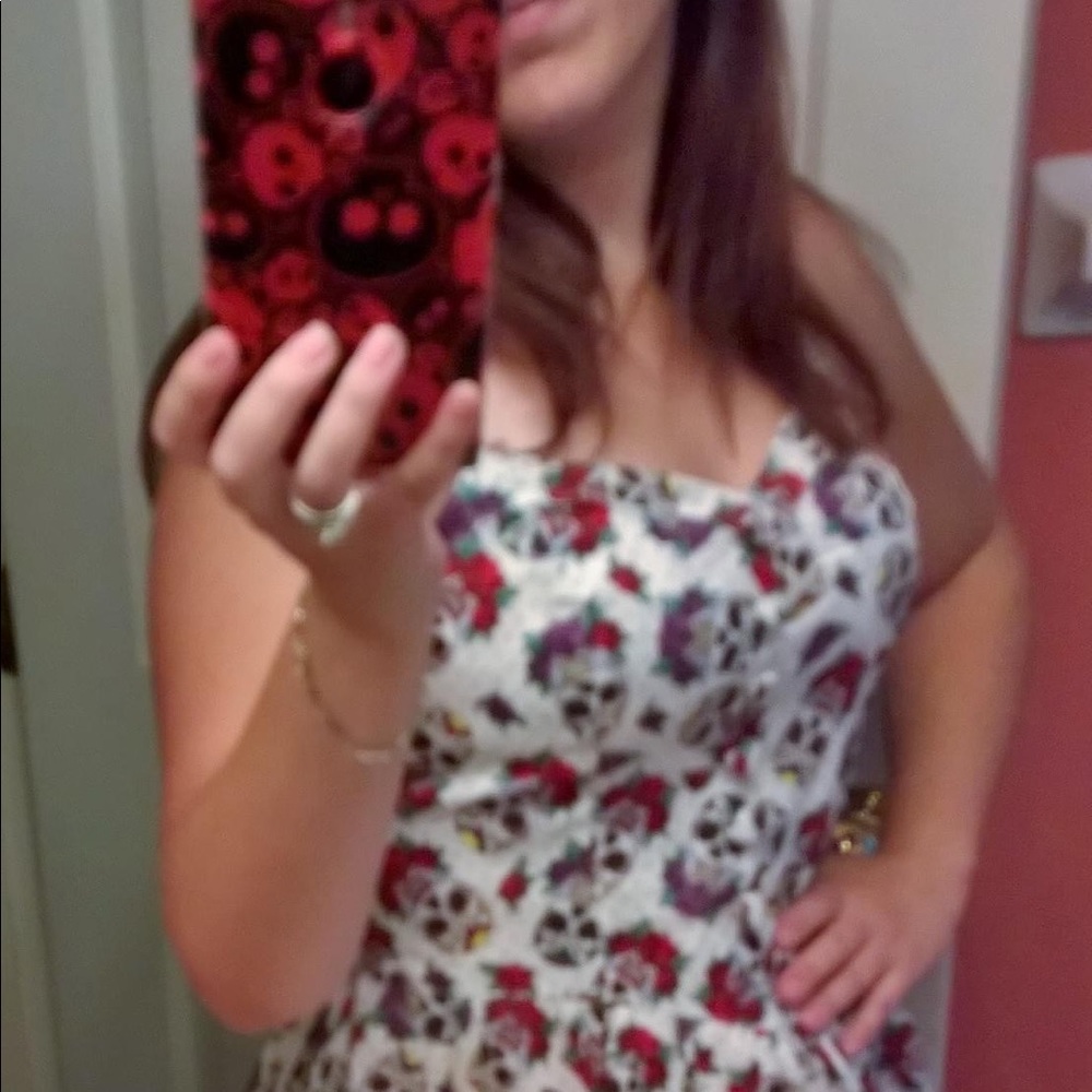 NWT Hell Bunny Skull Roses Dress HT RARE - Picture 10 of 10